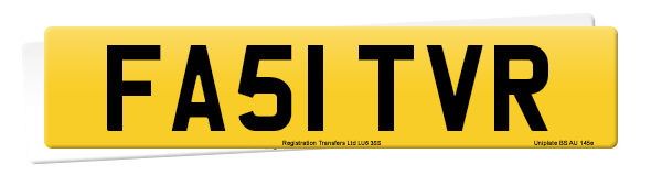 Registration number FA51 TVR